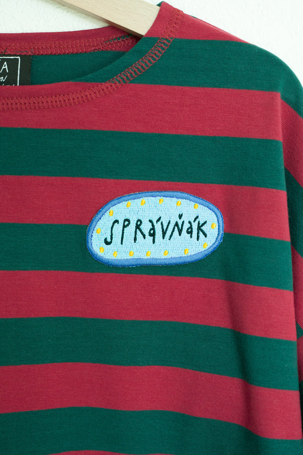 Detské oversized tričko Správňák - Red & Green | www.kristinatormova.sk